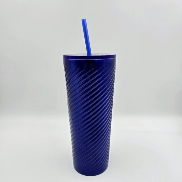 Starbucks Christmas Holiday 2023 Blue Swirl Venti Cold Cup Tumbler 24oz Read - Picture 3 of 12